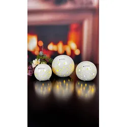 Lichtkugel Tazzola 8cm LED cremeweiß