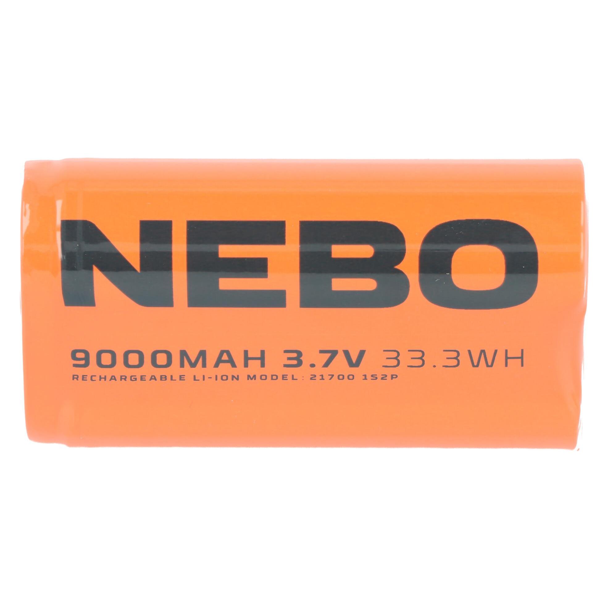 Nebo wiederaufladbare Batterie 2x21700, 9000 MAH (1 Stk., 21700, 9000 mAh) (NEB-BAT-0006-G)