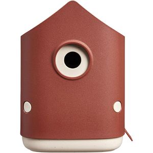 elho Vogelhaus Cosy, Nistkasten, braun, FluglochØ 25-45 mm, zum Hängen, 18 x 23 x 18 cm, aus 100% recyceltem Kunststoff
