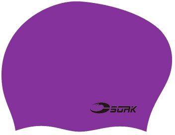 Badmössa Silicon long hair cap lila - Soak