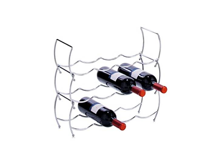 Zeller 27356 Lot de 3 Casiers à Bouteille Métal Argent 42 x 14 x 14 cm