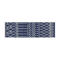 Webteppich   ¦ blau ¦ Synthetische Fasern ¦ Maße (cm): B: 80