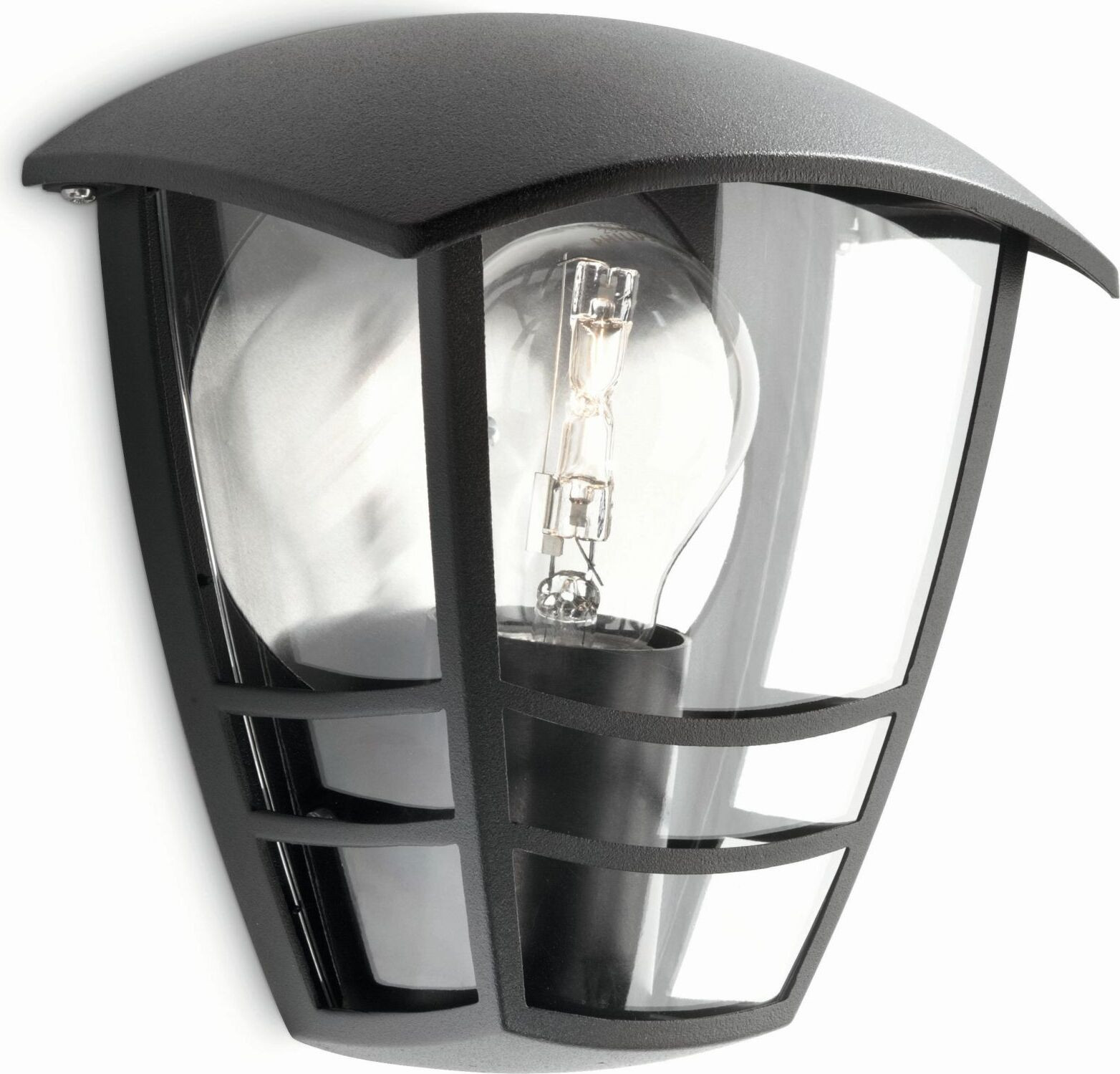 Philips Creek buitenwandlamp zwart met bewegingssensor en LED-accent
