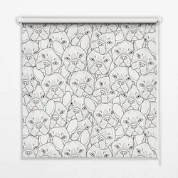 INNENROLLO - Fensterrollo - Rollo - 150x180 cm - Gezeichnete Hunde