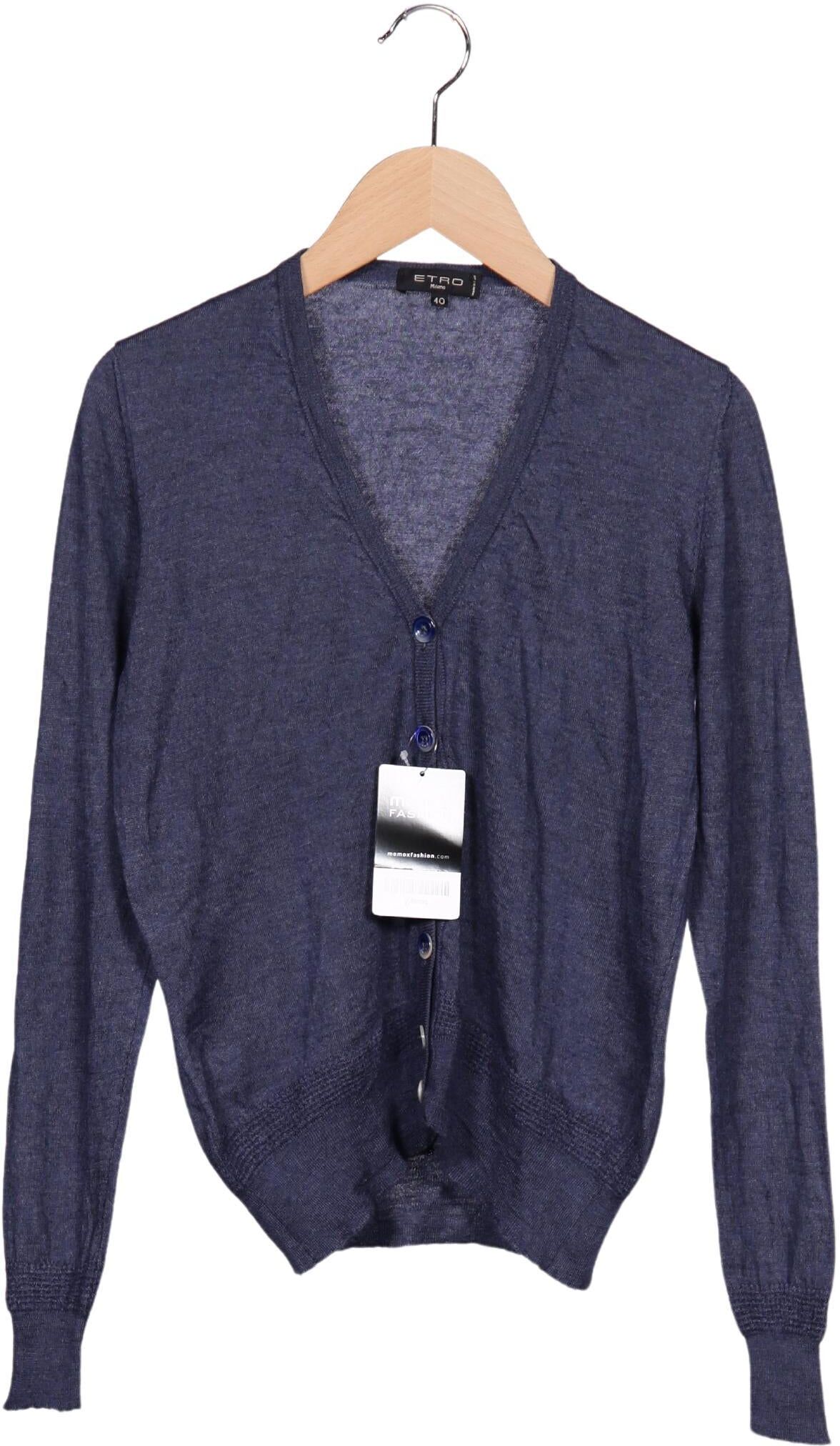 Etro Damen Strickjacke, Marineblau, Gr. EU 34 (IT 40), kein / Etikett - Second Hand