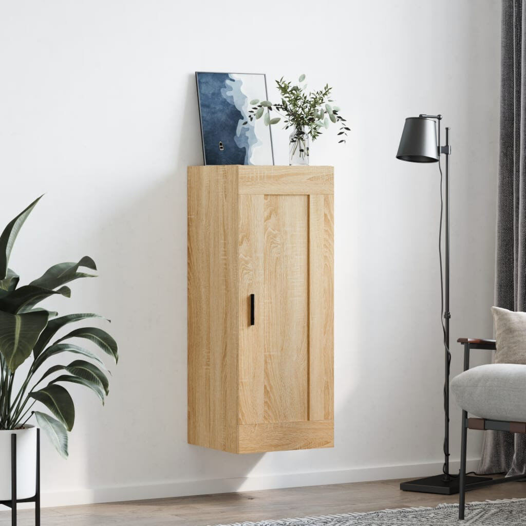 17 Stories This wall mounted cabinet with an elegant design makes a timeless addition to your interior decor. Sonoma Oak 90cm H X 34.5cm W X 34cm D