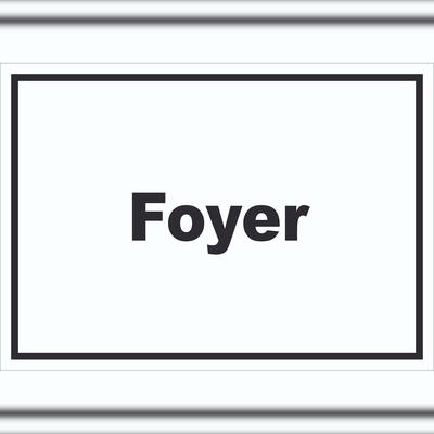 HB-Druck Foyer Schild mit Text Eingangshalle Empfangshalle waagerecht A2 (420x594mm)