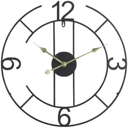 Wanduhr   ¦ schwarz ¦ Metall ¦ Maße (cm): B: 60 H: 60 T: 3.5