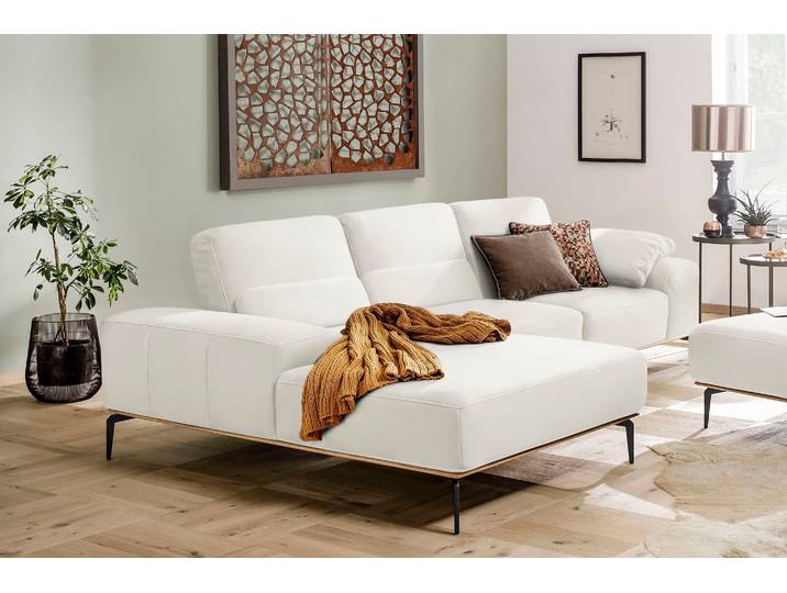 Ecksofa, 299x178 cm, Longlife Xtra-Leder, Weiß, L-Form, Modern, W.SCHILLIG