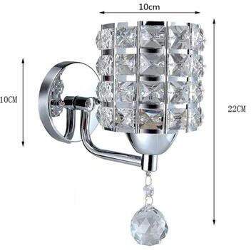 Friendly Fresh Finds Crystal Wall Sconce Modern Nordic Wall Light For Living Room Bedroom Gold Chrome silver No Switch