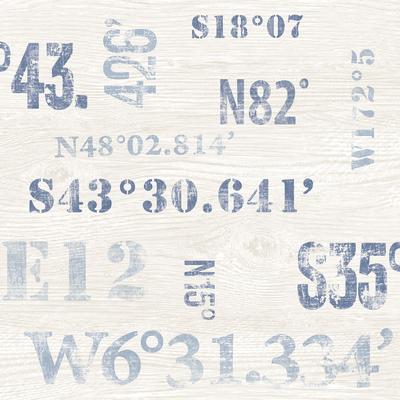 Galerie Wallcoverings Deauville 2 Naval Coordinates Print Non-woven Matte Wallpaper Roll