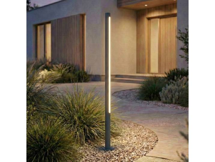 LED Wegeleuchte Liravel Lindby, schwarz, Aluminium, Modern