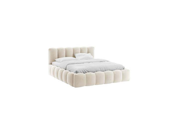 Design Polsterbett „Cameron“ mit Ablagefach, Samt Beige Samt Beige CXL by Christian Lacroix