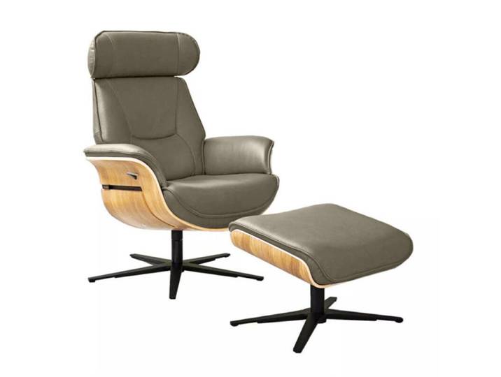 Musterring MR 276 Relaxsessel Leder oder Microfaser mit Relaxfunktionen - Microfaser Galero olive - Eiche hell - inkl. Hocker Wohnzimmer, Sitzkomfort, gemütlich, Drehfunktion, Memory-Funktion, stufenlos, entspannt zurücklehnen, vollständig bezogen Drehfunktion, manuelle Rückenteilverstellung, Memoryfunktion, manuelle Kopfteilverstellung Modern, Zeitlos