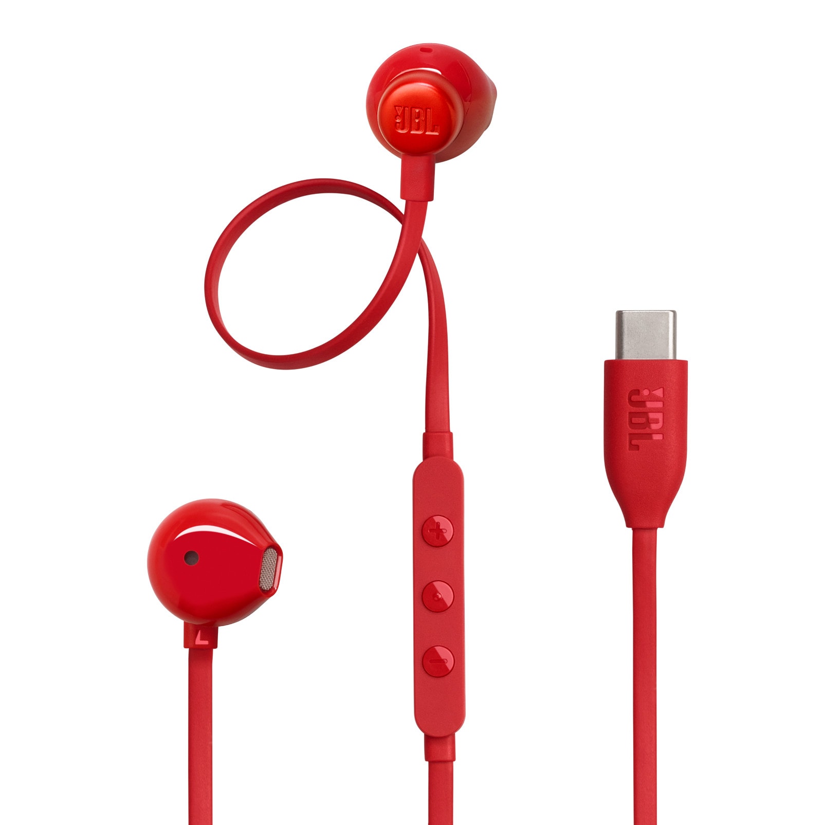 JBL Tune 305C, In-Ear Wired USB-C Headphone High Resolution, rot