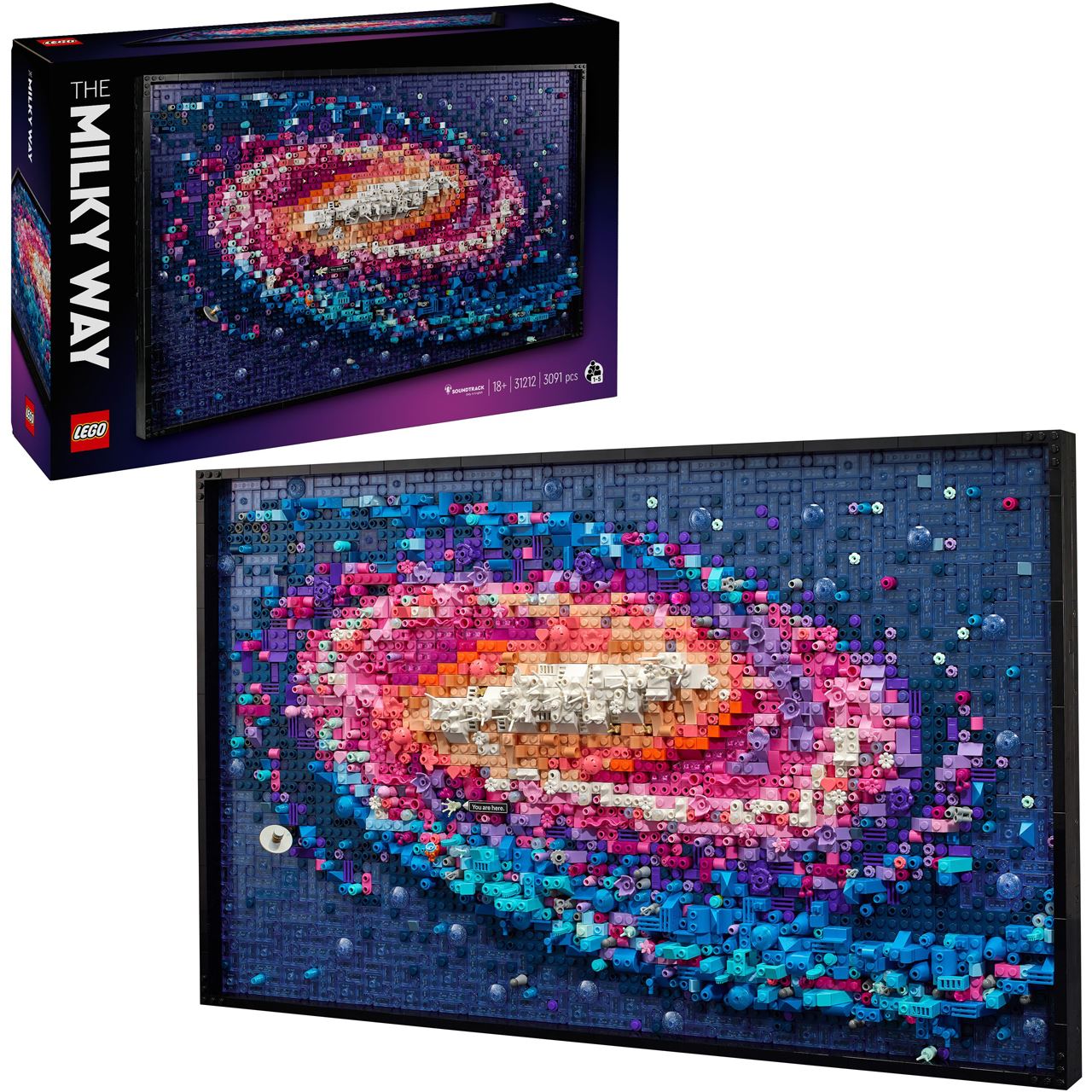 LEGO ART 31212 Die Milchstraßen-Galaxie, Wandkunst- und Kreativ-Bauset