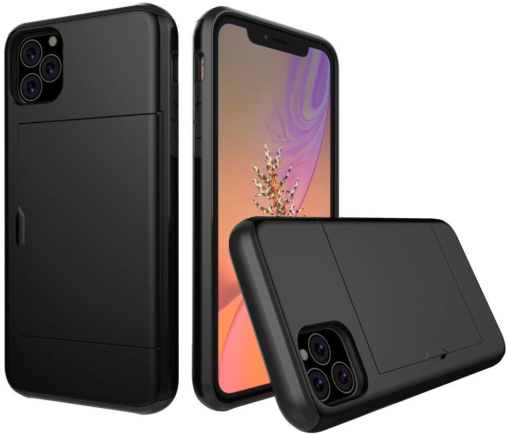 INCOVER Apple iPhone 11 Pro Hårdt Plastik Cover m. Kortholder - Sort