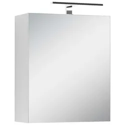 Weißer Badspiegelschrank in modernem Design LED Beleuchtung