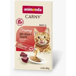 animonda Carny Adult Creme Rind+Taurin 6x16g Katzensnack