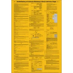Aushang, Brandbekämpfung im Bereich elektrischer Anlagen gem. VDE 0132 - 410x595 mm Folie selbstklebend