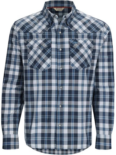 Simms Mens Brackett Ls Shirt-Backcountry Blue Plaid