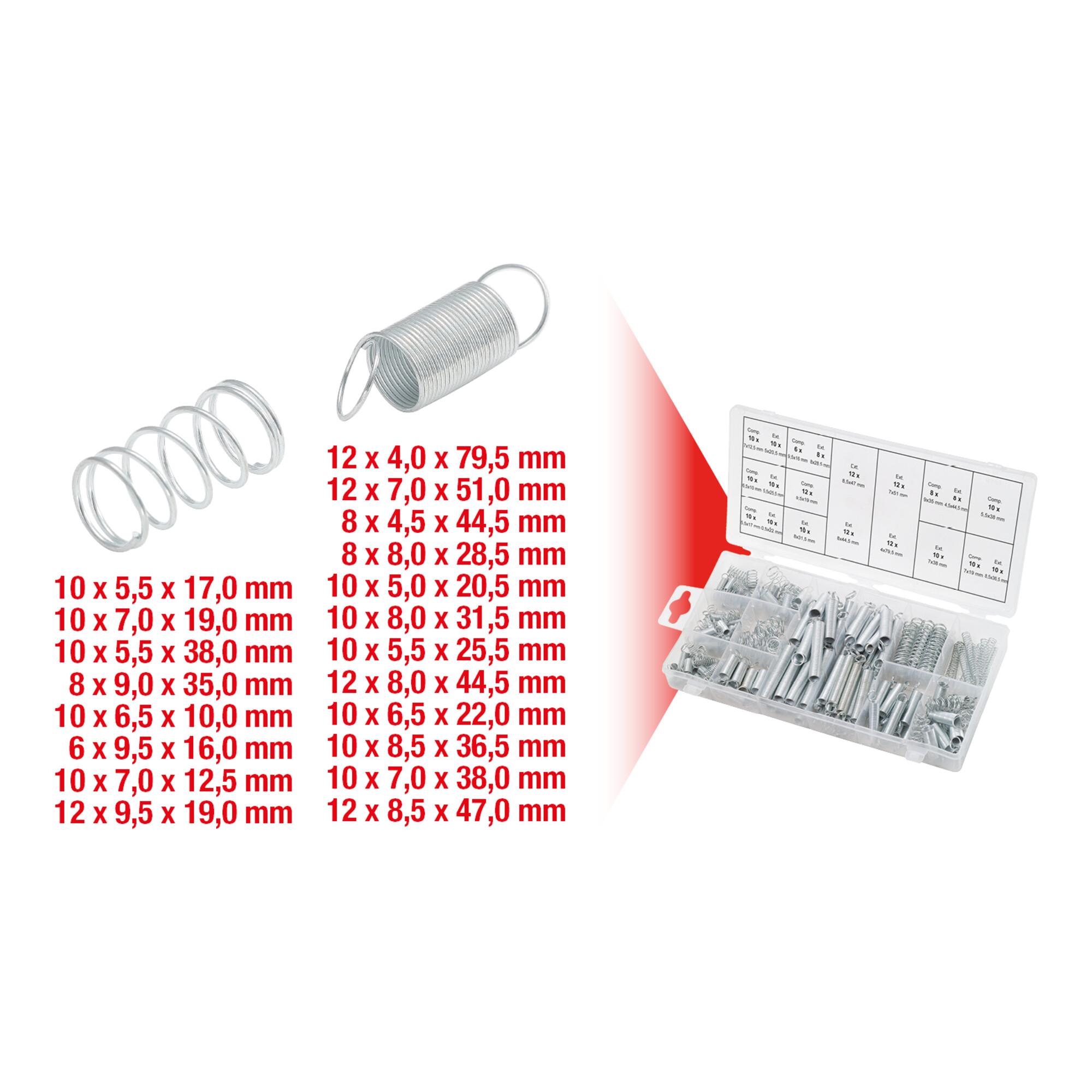 KS Tools Sortiment Federn aus Stahl 200-teilig, 9700010 (970.0010)