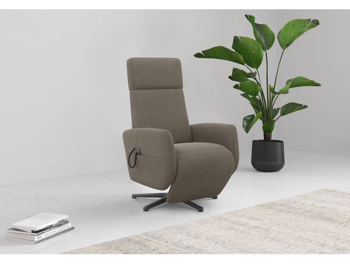 TV-Sessel GOODPRODUCT Rochelle, inkl. Kopfteilverstellung & 360 Drehfunktion , braun (schlamm), B:71cm H:110cm T:82cm, 100% Polyester, Sessel, TV-Sessel, wahlweise mit 2 Motoren, Akku & Aufstehhilfe