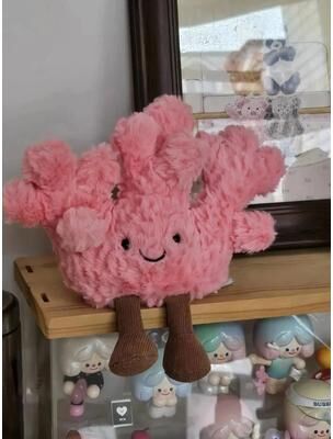 Uplift Picks Summer Plush Cat Toy 10cm Interactive Doll For Pets coral