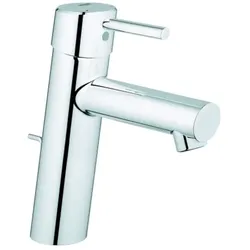 Grohe Concetto Einhand-Waschtischbatterie, M-Size, Ausladung 133mm, chrom, Zugstangen-Ablaufgarnitur, 23450001