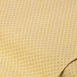 Baumwollstoff Pünktchenkreis "Mona", camel/weiß