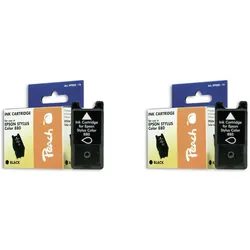 Peach Doppelpack Tintenpatronen schwarz kompatibel zu Epson T019BK*2, C13T01940210