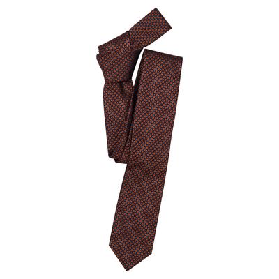 Krawatte VENTI "VENTI Krawatte gemustert", Herren, orange (dunkelorange), 100% Seide, Krawatten