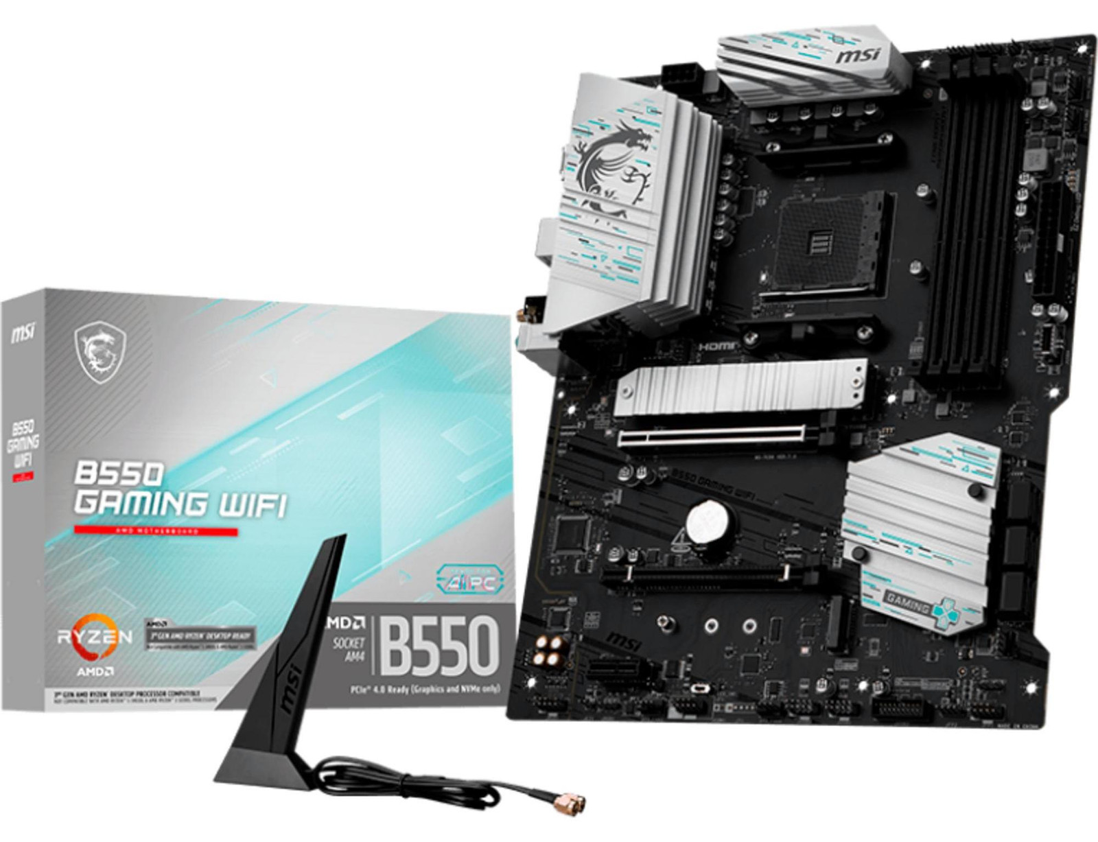 MSI B550 GAMING WIFI moederbord, AMD B550 socket, AM4, ATX