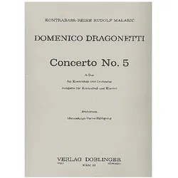 Concerto A-Dur Nr.5 für Kontrabass und Klavier, Fachbücher von Domenico Dragonetti