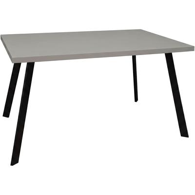 Bistrotisch MÄUSBACHER "Big Bistro Metall", kreidegrau matt lack nb, schwarz matt, kreidegrau matt lack nb, B:120cm H:75cm T:70cm, Tische, Eckige Platte, BHT 120x75x70 cm