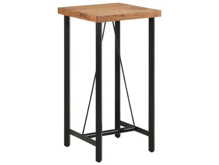 Makastle Bartisch 55x55x107 cm Massivholz Akazie und Eisen