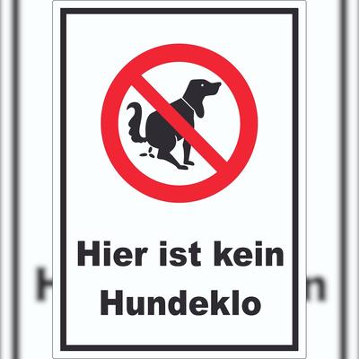 HB-Druck Hier ist kein Hundeklo Aufkleber A2 (420x594mm)