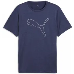 Puma, Herren, Sportshirt, M TAD ESSENTIAL HEATHER CAT TEE (CF large cat) (XXL), Blau, XXL
