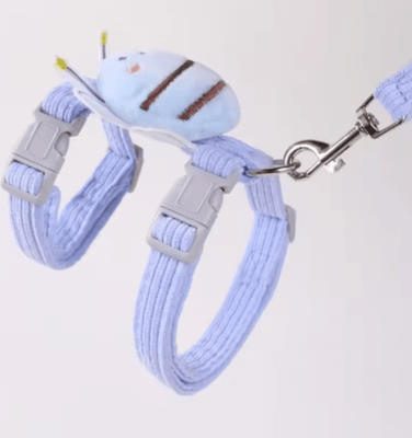 Inspire Picks Adjustable Comfortable Cat & Puppy Harness Leash Set purple m