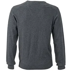 JAMES & NICHOLSON Pullover Gr. XXL V-Neck anthrazit/melange