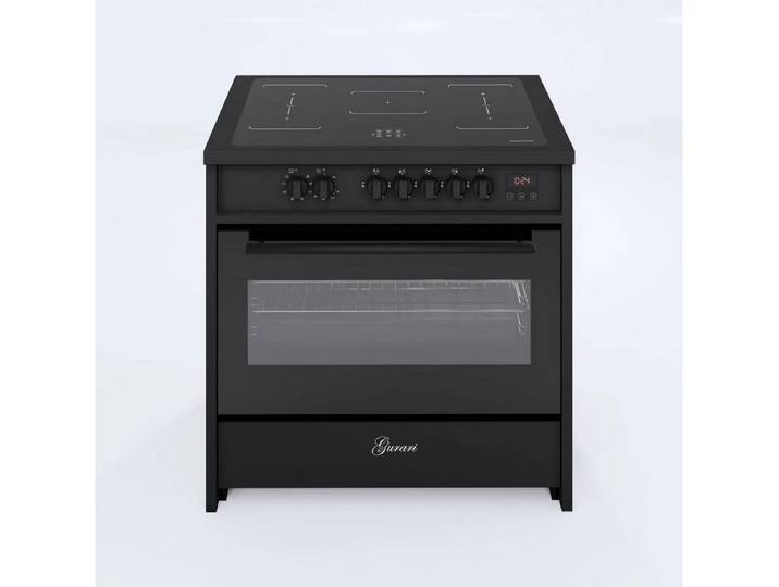 GURARI Induktions-Standherd E 913 BL/5 Jahres Garantie, Range Cooker 90 cm/ FLEX ZONEN/ Booster/ 5 Zonen / 121L