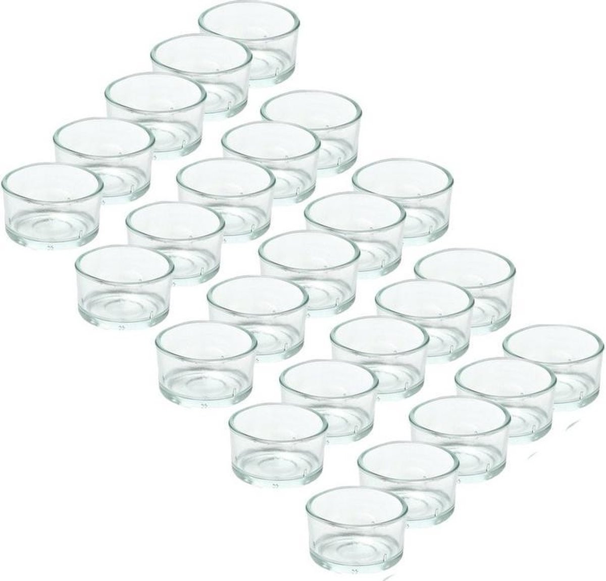 Trend Candles theelichthouder transparant glas 25x 4x3 cm