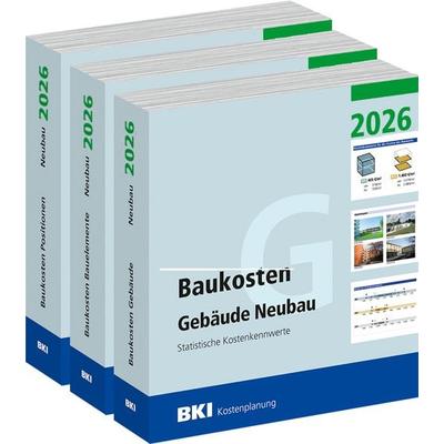 BKI Baukosten Gebäude + Positionen + Bauelemente Neubau 2026 - Kombi Teil 1-3, Taschenbuch von BKI Baukosteninformationszentrum Deutscher
