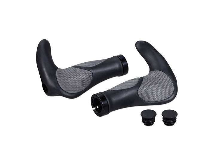 Fahrradgriffe ergonomisch Schwarz-Grau
