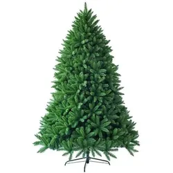 COSTWAY Künstlicher Weihnachtsbaum mit Metallständer, Weihnachtsbaum mit PVC-Nadeln, mit Klappsystem