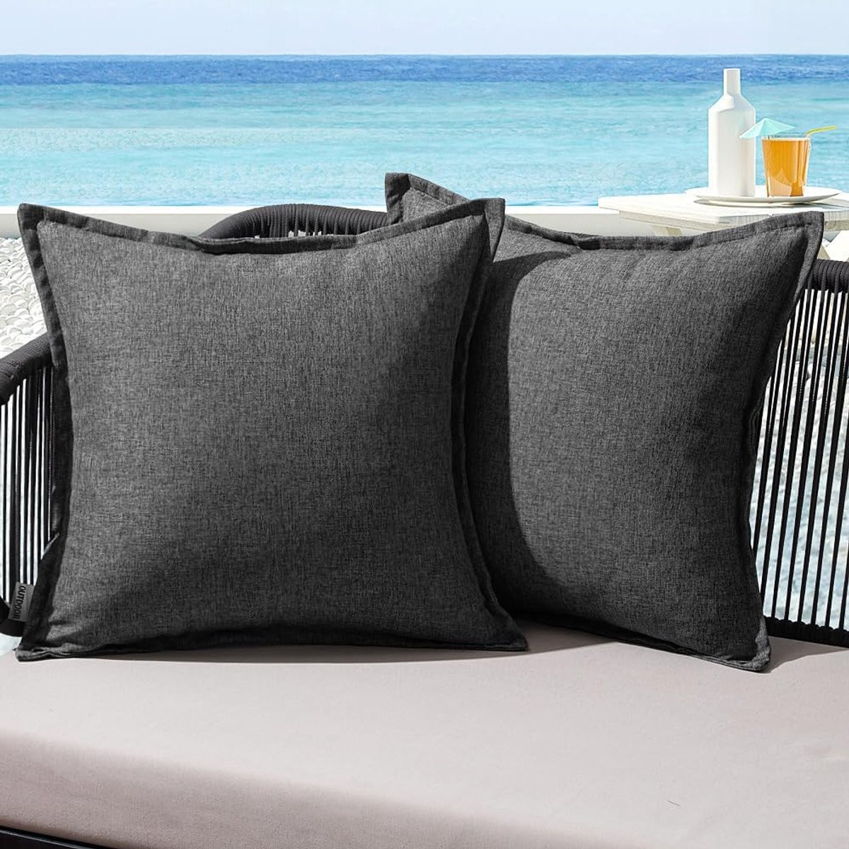 SnelShoppen Waterdichte Tuinkussenhoezen Decoratieve Buiten Kussen Covers voor Tuinmeubelen en Patio