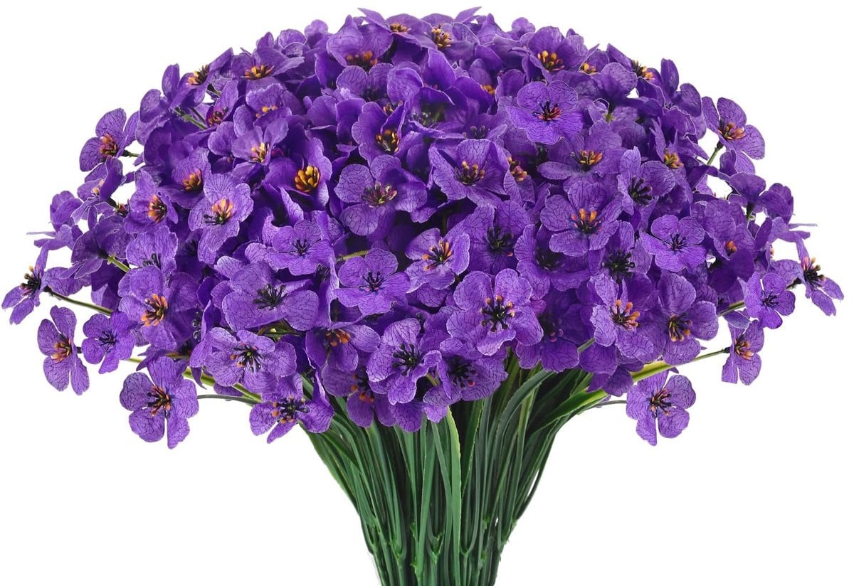 Set van 22 UV-bestendige kunstbloemen voor buiten