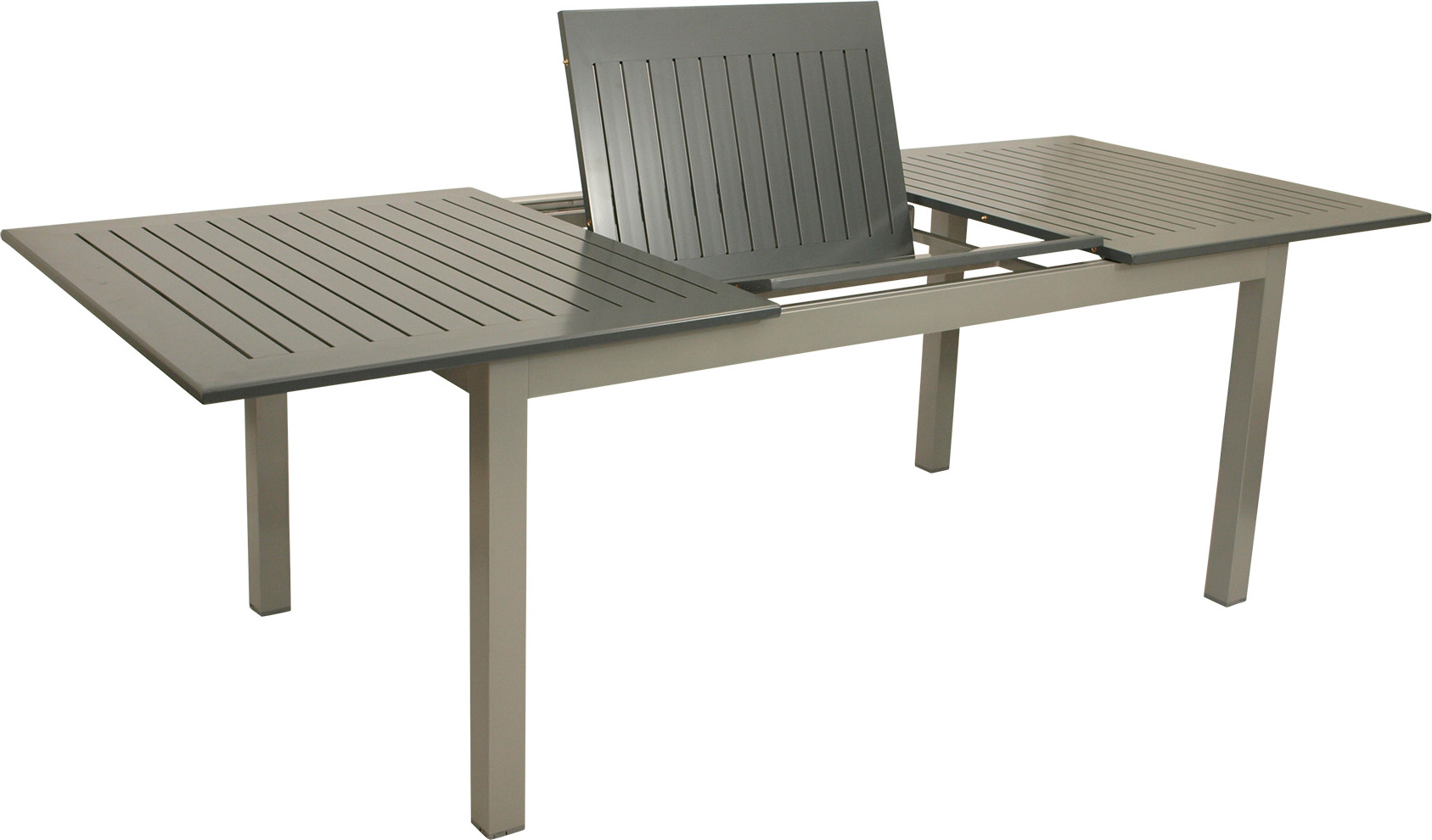 DEGAMO Gartentisch Ausziehtisch Alutisch Esstisch BAJAZZO 175/245x100cm, Aluminium grau, wetterfest