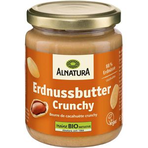 Alnatura Erdnussbutter crunchy, BIO, 88% Erdnussgehalt, vegan, 250 g