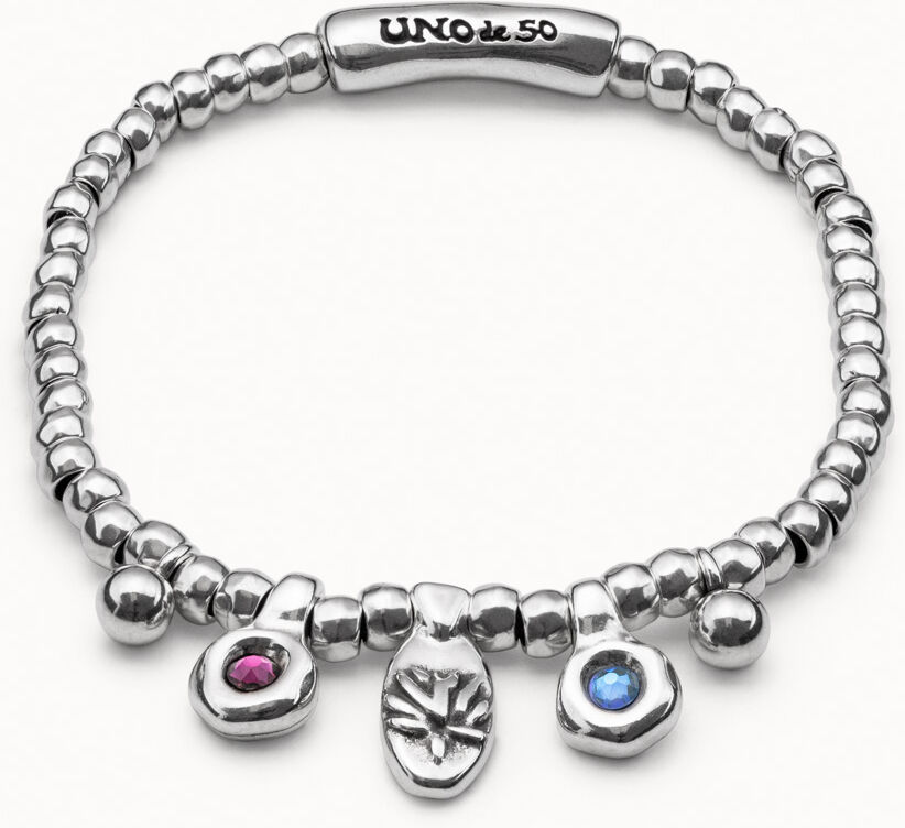 UNOde50 Pulsera bañada en plata de ley Multicolor S